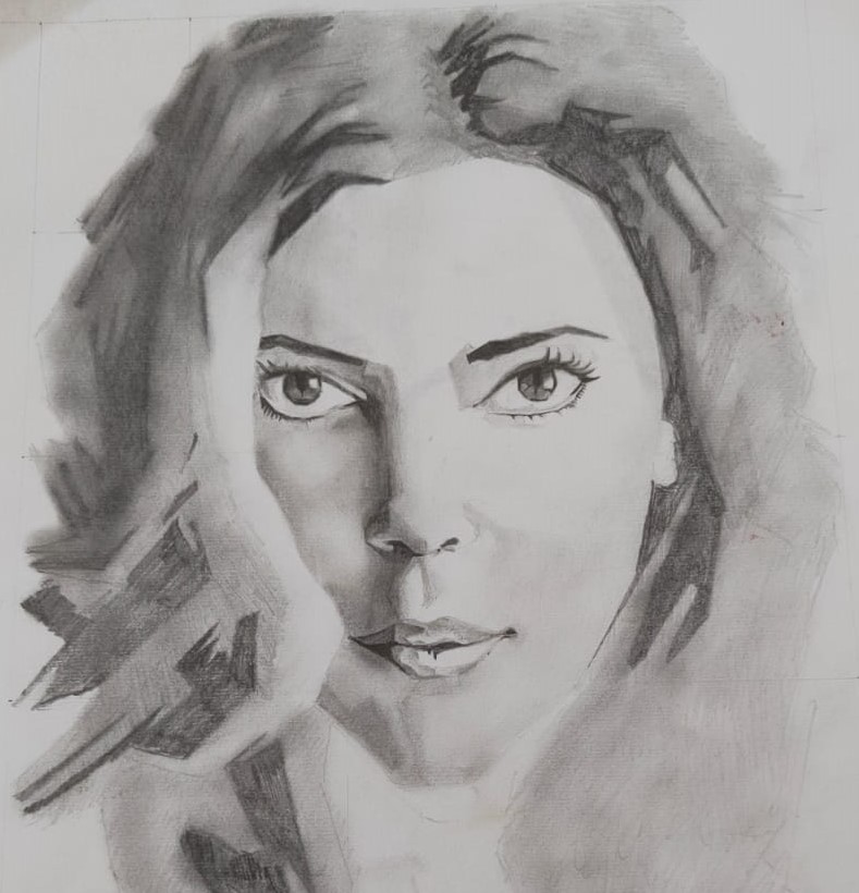 Pencil Sketch of Scarlett Johansson