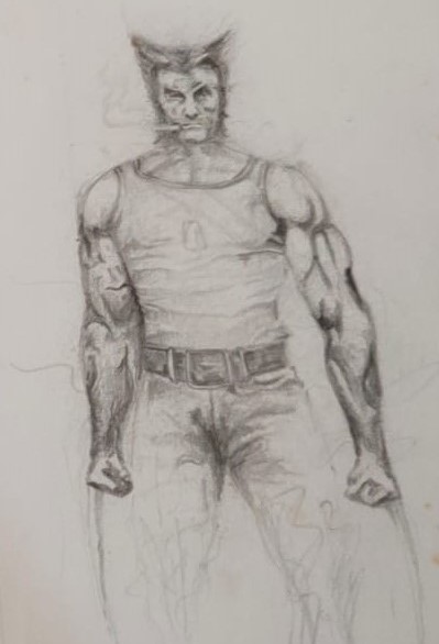 Pencil Sketch of Wolverine