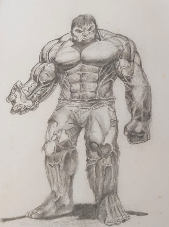 Hulk Sketch using a pencil